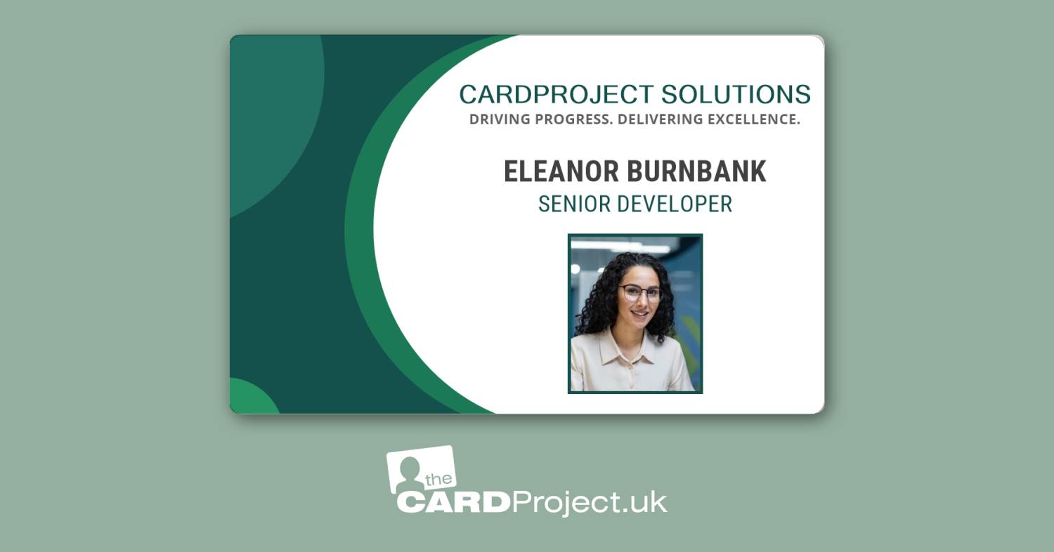 Green Curve Double Sided Staff ID Card (FRONT)